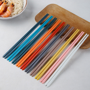 创健家用合金筷彩色防滑防霉筷子一人一色餐具中式式快子耐高温鱼