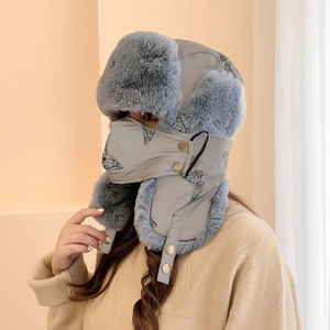 雪地帽女防寒冬天护耳
