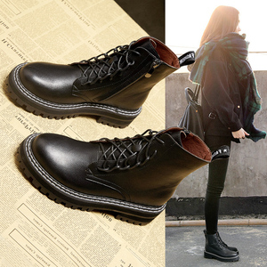 马克华菲马丁靴女鞋英伦风潮牌新款秋款秋冬季百搭港味加绒冬鞋网