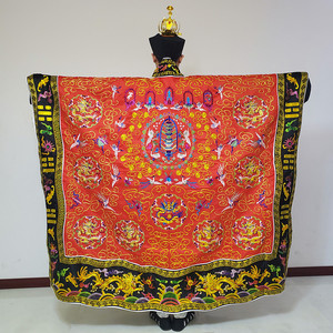 法衣机绣全金丝红色九龙法衣/道袍法袍高功绛衣道家道士服装道衣