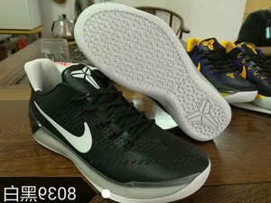 首发科比12代篮球鞋男ad元年黑金低帮黑白zoom签名战靴852425