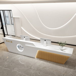 店铺收银台公司酒店宾馆售楼部大厅前台接待台定制2018农村人2580