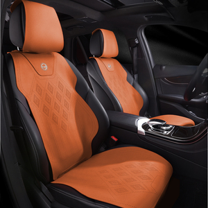 一体式运动座椅四季通用翻毛皮汽车坐垫马鞍汽车座垫连体超薄轻奢