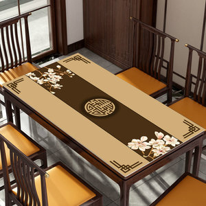 新中式桌布中国风餐桌桌垫皮革防水防油防烫免洗茶几垫红木桌面垫