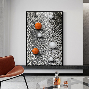 波纹不锈钢金属装置画走廊过道挂画现代轻奢玄关画装饰画客厅壁画