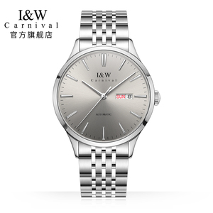【灰色表盘】iw正品全自动机械表品牌男士潮流手表十大防水钢带