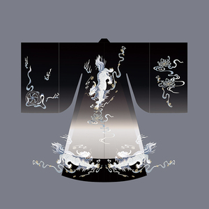 饕餮记山海经正版原创汉服男女大袖衫古风仙气飘逸交领六米摆套装