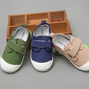 清仓春秋复古纯色儿童帆布鞋宝宝布鞋小童板鞋单鞋男童鞋子幼儿园