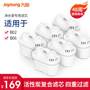 九阳净水壶滤芯6个装原装净水器过滤水壶b02/b06通用