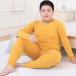 胖男童加肥大码宽松纯棉内衣套装中大童小胖子165睡衣170秋衣秋裤