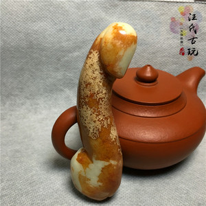 包浆老玉古董收藏岫玉精雕复古生命之源把件玉件古玩玉器老物件