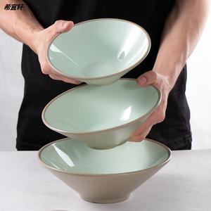 金美利斗笠碗8寸仿瓷复古餐具创意餐厅拌面商用拉面塑料双色斗碗