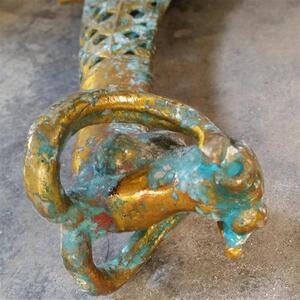 青铜器短剑 战国青铜羊头剑a 古代短刀 古玩收藏品 包老桨