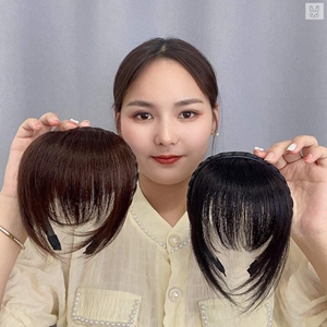 3d空气刘海流海发贴假发2021年时尚新款八字刘海假发片中分头发帘