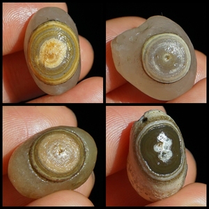 8#天然戈壁玛瑙原石眼睛石天珠浮雕眼睛石单颗原石手钏料