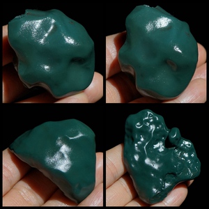 6绿泥石绿碧玉雕刻料天然戈壁原石绿松石标本精品小吊坠蓝绿宝