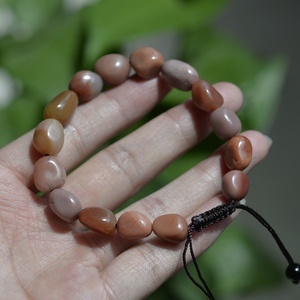 10#新疆天然罗布泊 红色蛋白石手链 蛋白石原石手链 地表料