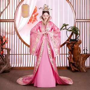 武则天古装汉服女唐朝超仙全套高领公主贵妃古风女装皇后宫廷服装