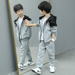男童套装春秋款2024韩系新款儿童帅气童装中大运动时髦春装两件套