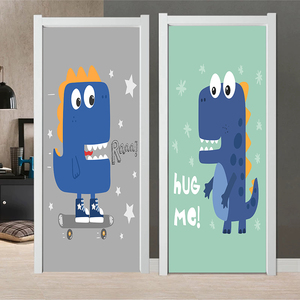 订制可爱门贴纸自粘装饰个性创意整张幼儿园旧门翻新儿童房门贴画