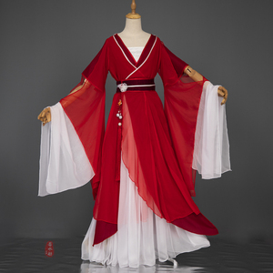 红色古风汉服