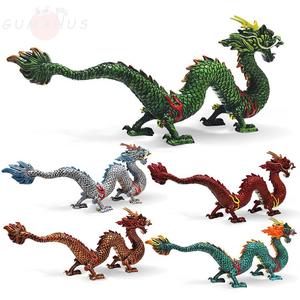 中国龙神话传说四爪东方神龙龙珠动物模型玩具儿童仿真装饰摆件