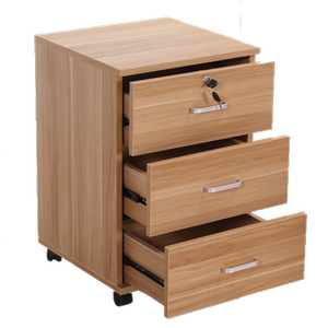 落地文件柜三抽屉桌下收纳柜办公桌矮柜储物柜带锁办公用品小柜子