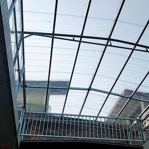 frp采光板阳光板透明板树脂瓦塑料板雨棚车棚阳光房房顶透光