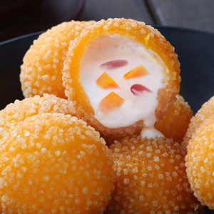 木瓜椰奶流心球点心速冻食品糕点油炸小吃甜品酒店餐厅食材