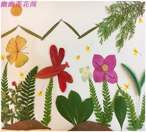 【春暖花开】手工艺术植物标本粘贴画 干花材料diy幼儿童教学摆件