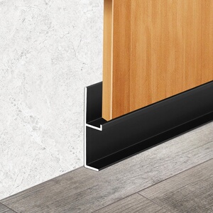 白色金属自粘收口线墙灰墙贴黑色隐藏入墙式踢脚线内嵌灯光橱柜