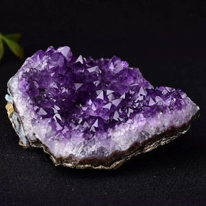 巴西天然紫水晶簇原石摆件矿石标本家居摆设聚宝盆手链消磁净化