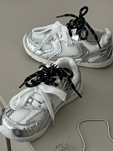 波拉bora韩国童鞋儿童网面鞋2024新款夏季男童女童跑步者运动鞋