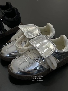 波拉bora韩国童鞋女童阿甘鞋洋气时髦2024春季女童鞋子时尚板鞋