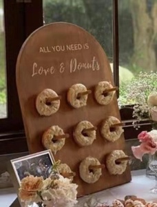 甜甜圈架子木质户外甜品台展示架婚庆道具冷餐会面包架烘焙蛋糕架