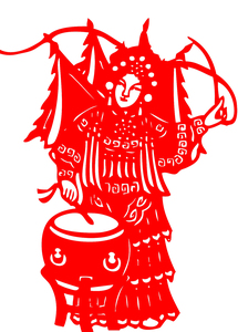 剪纸京剧人物