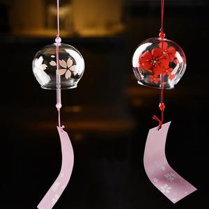 女生森系装饰樱花挂件儿童贝壳少女悬挂式工艺夏日和风铃可爱清新