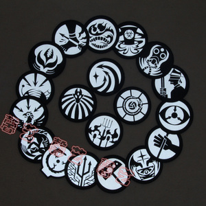 scp机动特遣队mtf九尾狐红右手反光标志臂章魔术贴章背包贴章