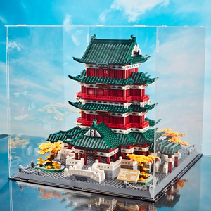 兼容乐高积木四大名楼滕王阁中国风巨大型益智玩具男孩岁生日礼物