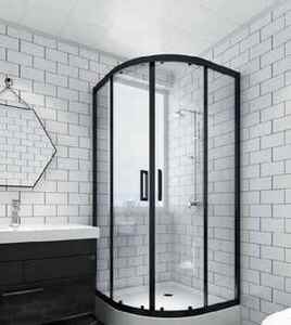 整体淋浴房一体式半圆洗澡间带蹲便器卫生间隔断玻璃门平开推拉门