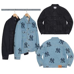 supreme 21fw new york yankees denim trucker jacket 牛仔夹克