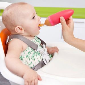 美国Boon米糊勺挤压式婴儿辅食勺便携勺液体食物喂养勺辅食神器