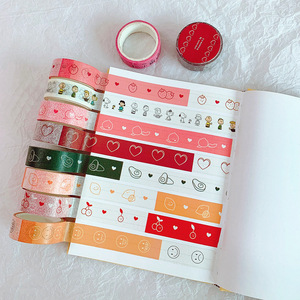 和纸胶带ins风少女心爱心牛油果樱桃创意手帐相册日记diy装饰胶带