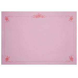 九千年 粉红色空白无字荣誉证书内芯纸 可制作打印定做奖状纸张