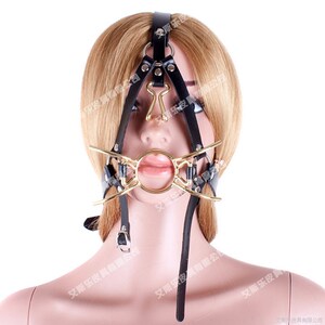 女奴口球马具型蜘蛛鼻钩叉口枷口塞重口味调教工具bdsm女
