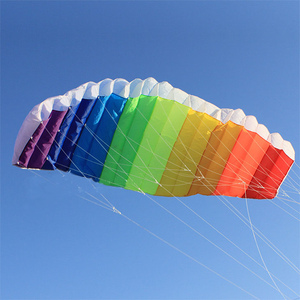 包邮软体伞滑翔彩虹双线伞特技风筝送全套工具   玩具风筝