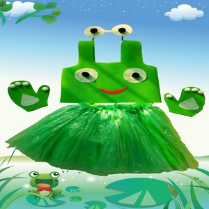 六一儿童节的手工制作衣服万圣节cos儿童环保动物服幼儿园亲子