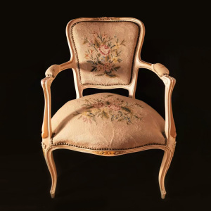 vintage西洋古董家具洛可可风格扶手椅座椅