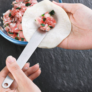 304不锈钢包饺子挖馅勺家用包混沌包子挑馅棒神器小工具搅拌勺子