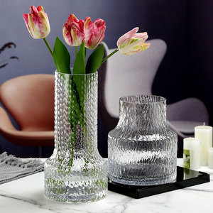 鲜花玻璃花瓶透明插花水养大号特大创意欧式北欧家用摆件高款简约